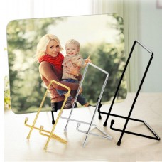 Iron Display Stand Iron Easel Strut Plate Display Photo Holder Stand Gold   332608164201